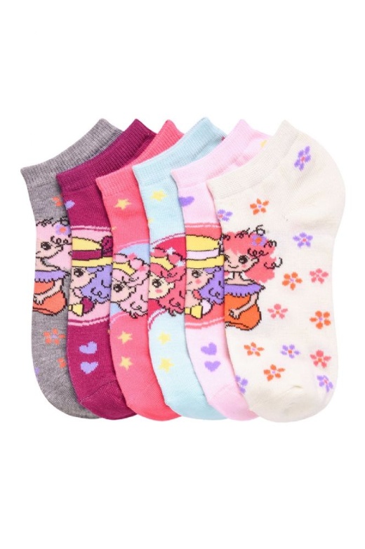 432 Pairs Girls Ankle Socks Cutie Design Size 6-8