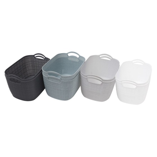8 Pieces Home Basics Large Flexi Baskets With Handles - Baskets