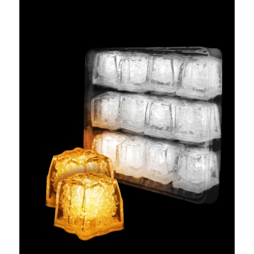 LED Litecubes - 24 Pieces LED Ice Cubes in Orange - LED Party Supplies