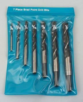 7 Piece Drill Bit Set | Brad Point Wood Drill Bits