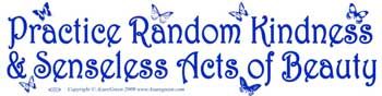 Practice Random Kindness & Senseless Acts Of Beauty Bumper Sticker
