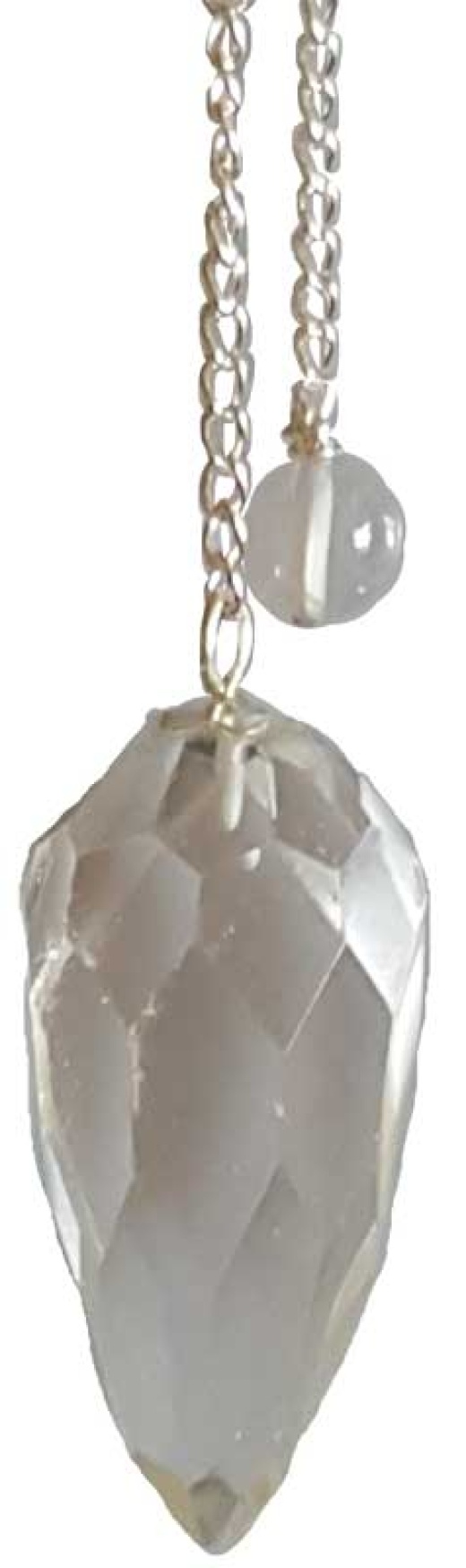 Faceted Clear Quartz Pendulum for Divination Practice
