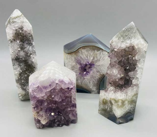 Amethyst Obelisk with Druse on Front