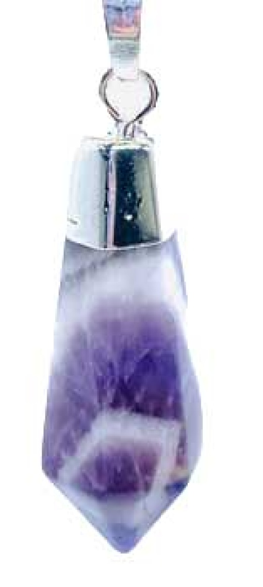 Amethyst, Chevron Diamond Pendant