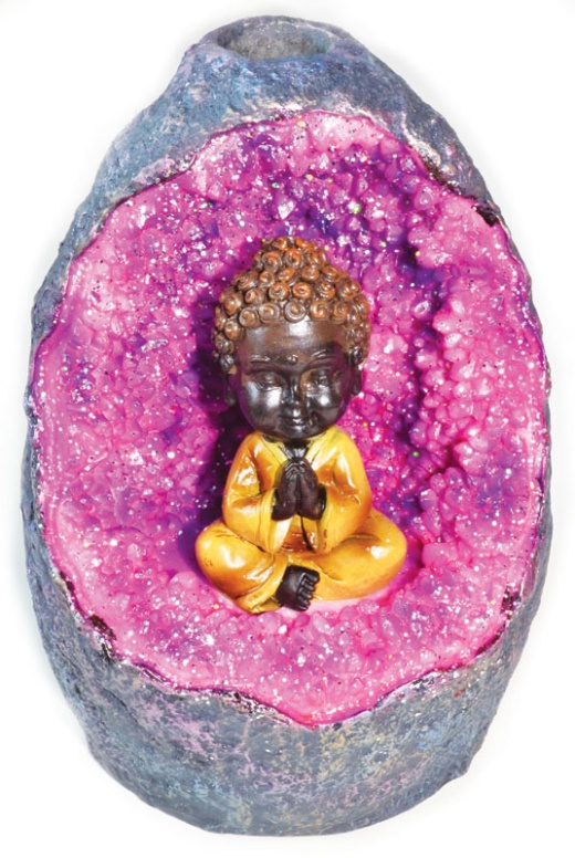 5 1/2" Buddha Backflow LED Burner - Unique Home Decor Piece