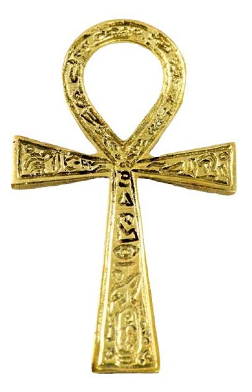 2 3/8" X 4" Ankh Brass - A Symbol of Eternal Life and Vitality