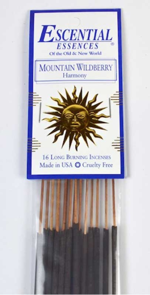 Mountain Wildberry Essential Essences Incense Sticks 16 Pack
