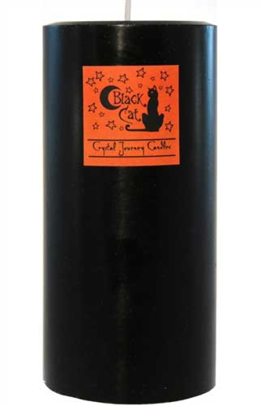 Black Cat Pillar Candle 3" x 6"