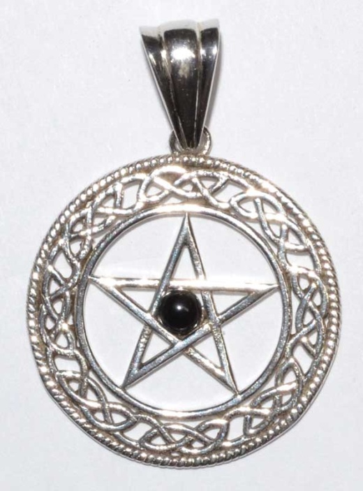 Pentacle Black Obsidian Pendant