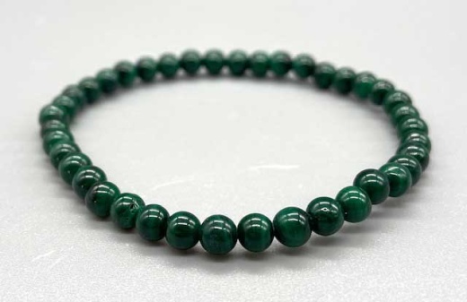 4Mm Malachite Stretch Bracelet