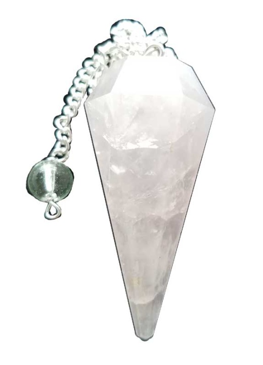 6-Sided Rose Quartz Pendulum - The Stone of Universal Love