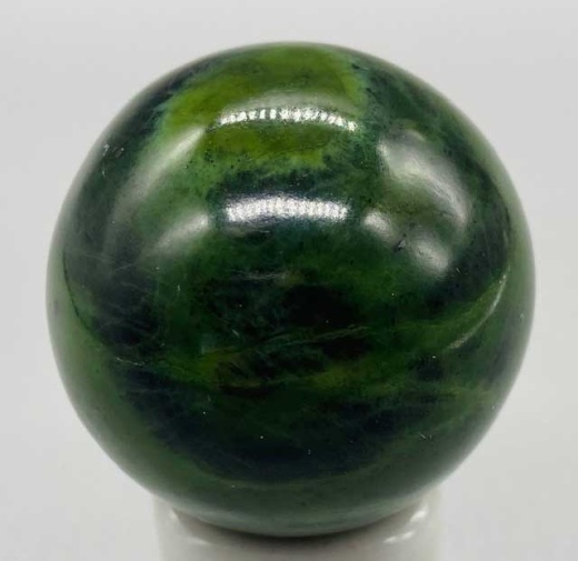 40Mm Green Serpentine Sphere - Meditation Stone for Inner Peace