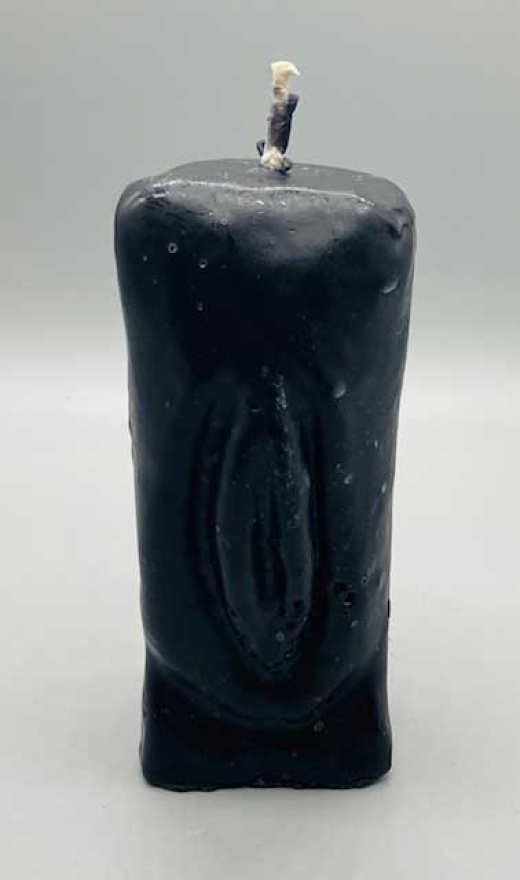 6 1/2" Black Female Gender Candle