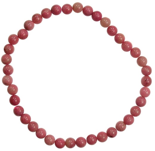 4Mm Rhodonite Stretch Bracelet for Heart Healing and Balance