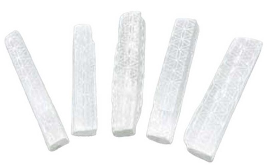 Set of 5 Selenite Flower Of Life Mini Sticks (4")