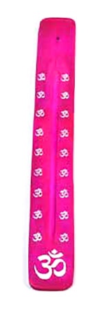 Om Ash Catcher - Pink Wooden Incense Burner for Meditation