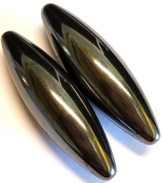 Magnetic Hematite Oval Set of 2 - Absorb Negative Energy and Promote Wellness