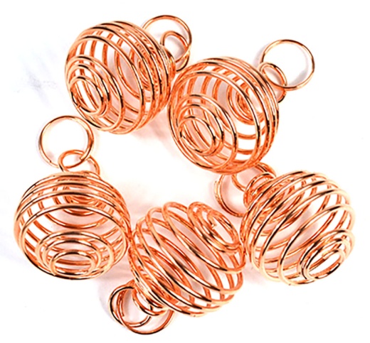 3/4" Copper Plated Coil Pendant - Set of 24