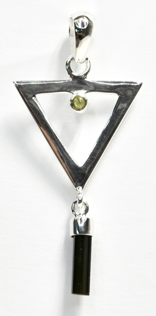 Tourmaline Pendant Necklace - Sterling Silver with Vibrant Gemstone