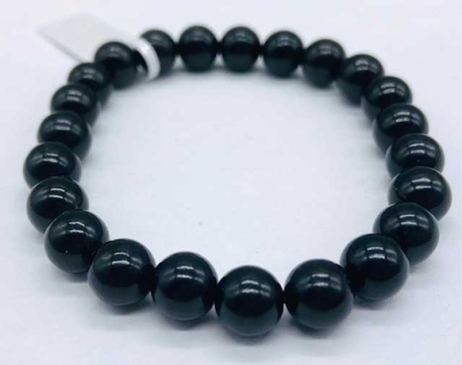 8Mm Jet Bracelet - Protective Energy Shield Jewelry