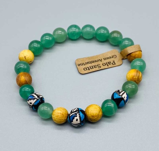 8Mm Palo Santo Green Aventurine Bracelet