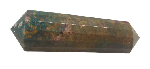 Double Terminated Bloodstone Point 2" 16 Faceted