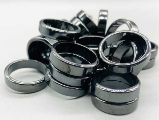 Set of 50 Flat Hematite Rings for Balance, Protection, and Spellwork