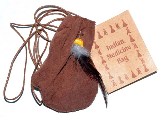 3" Medicine Dream Bag Brown - Authentic Native American Style