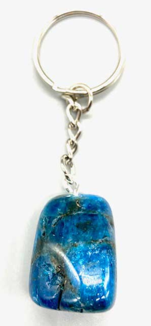 Blue Apatite Keychain - A Powerful Manifestation Stone