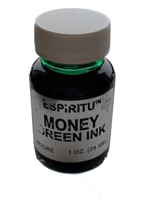 Money Green Ink 1 Oz - Espiritu Magical Ink for Ritual Craft