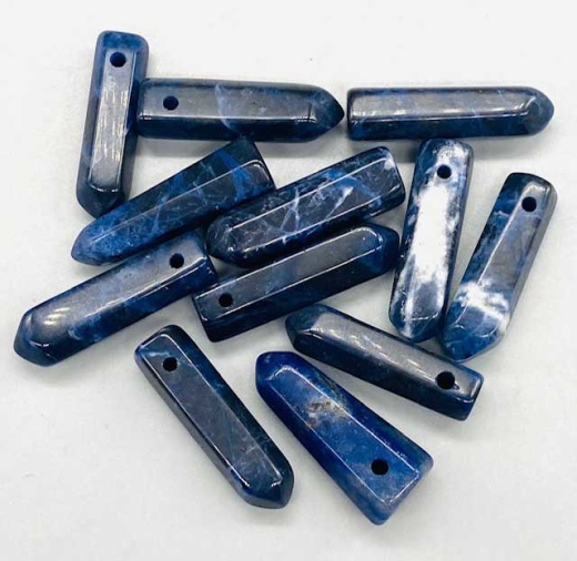 1+ Sodalite Point W Hole - Natural Healing Crystals for Meditation and Jewelry Making