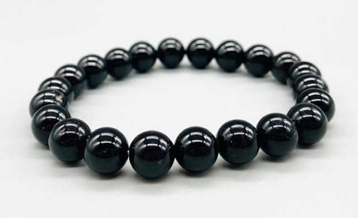 8Mm Black Tourmaline Bracelet - Grounding Energy and Negative Vibes Blocker