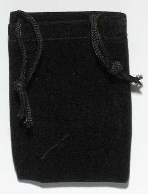 Black Velveteen Bag for Charm and Crystal Storage