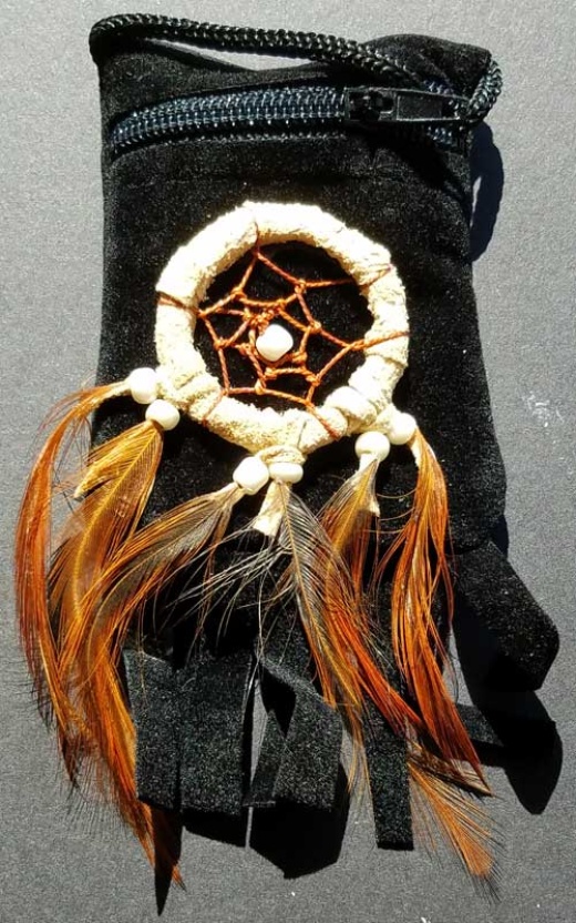 Black Bag Dream Catcher - Small Zipper Pouch for Treasures