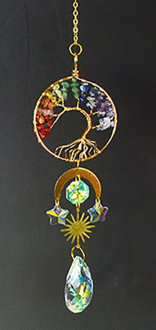15" 7 Chakra Tree Of Life Sun Catcher