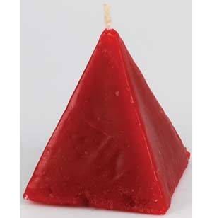 Red Cinnamon Pyramid Candle for Love Attraction and Energy Guidance