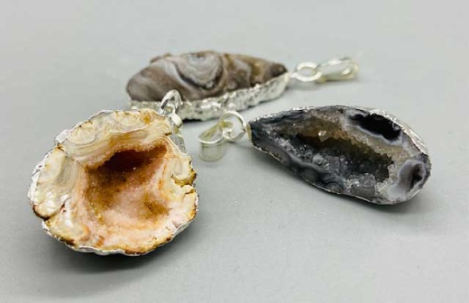 Agate Geode Pendants for Sale - Unique Natural Patterns