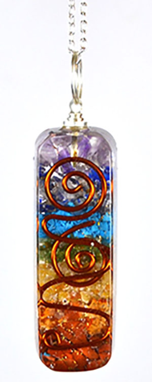 2" Orgone 7 Chakra Pendant with 20" Chain