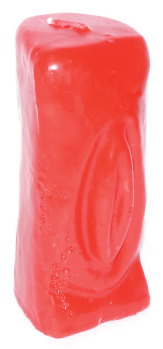 6 1/2" Red Female Gender Candle