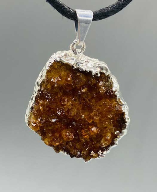 Citrine Druse Pendant
