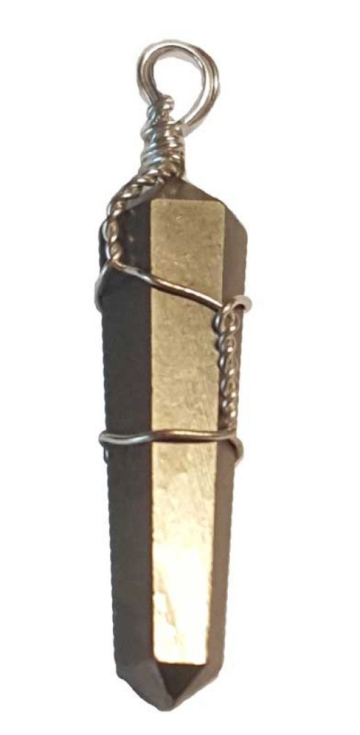 Wire Wrapped Pyrite Point - Authentic Fools Gold Stone