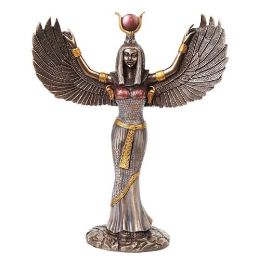 Egyptian Isis Figurine - Hand Painted Resin Statue