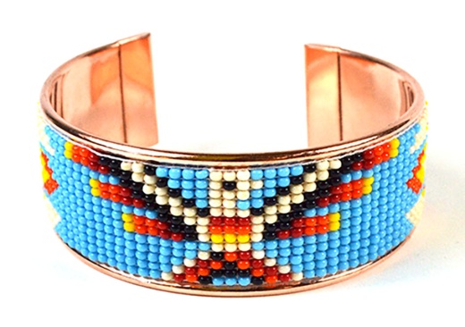 Czech Beaded Copper Bracelet