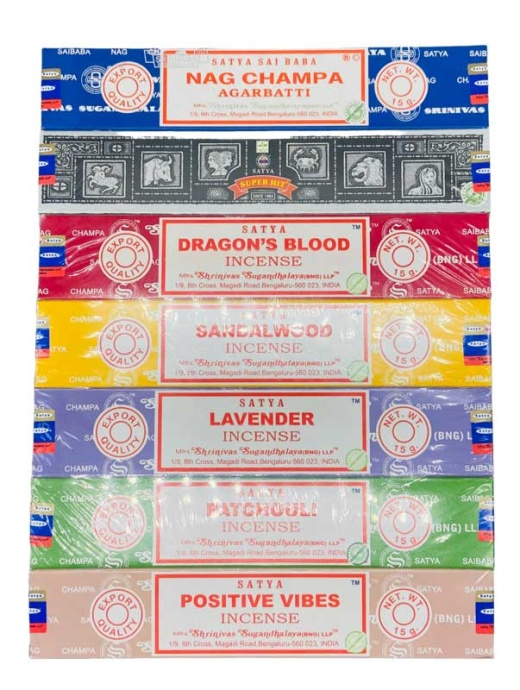 Satya Incense Sticks - 7 Variety Set of 15Gms