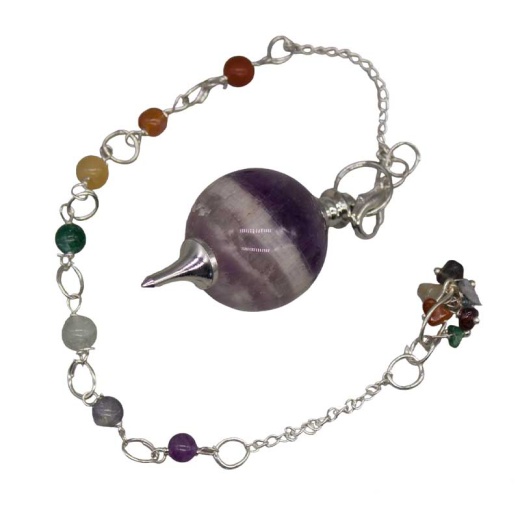 Amethyst 7 Chakra Pendulum