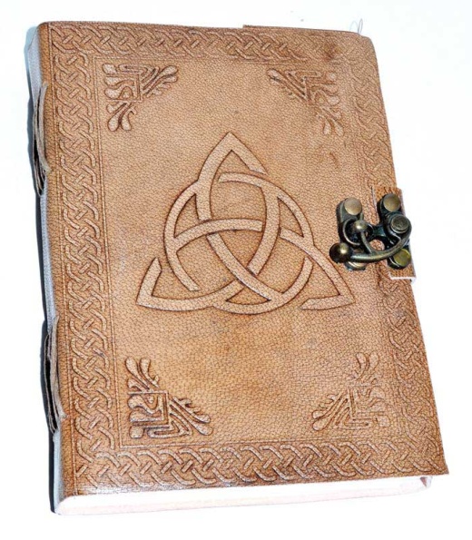 5" x 7" Triquetra Leather Journal with Latch