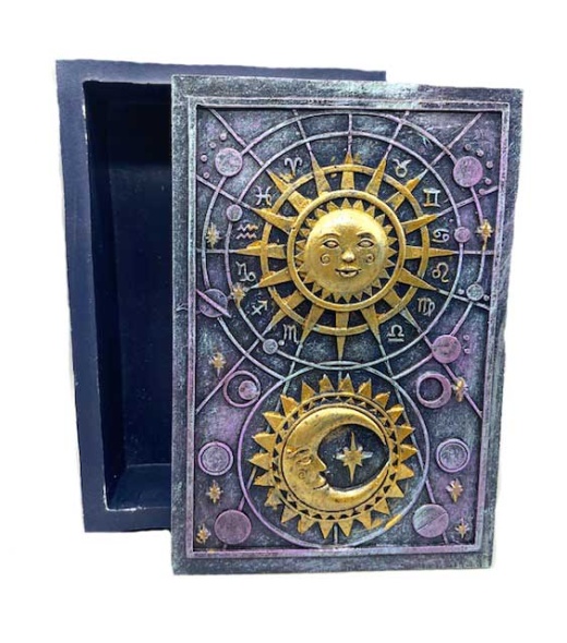 3 3/4"X 5 1/2" Sun & Moon Tarot Box