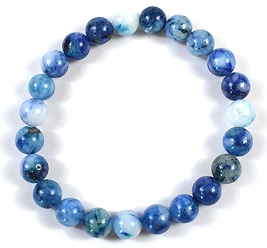 8Mm Chrysocolla, Blue Beaded Bracelet