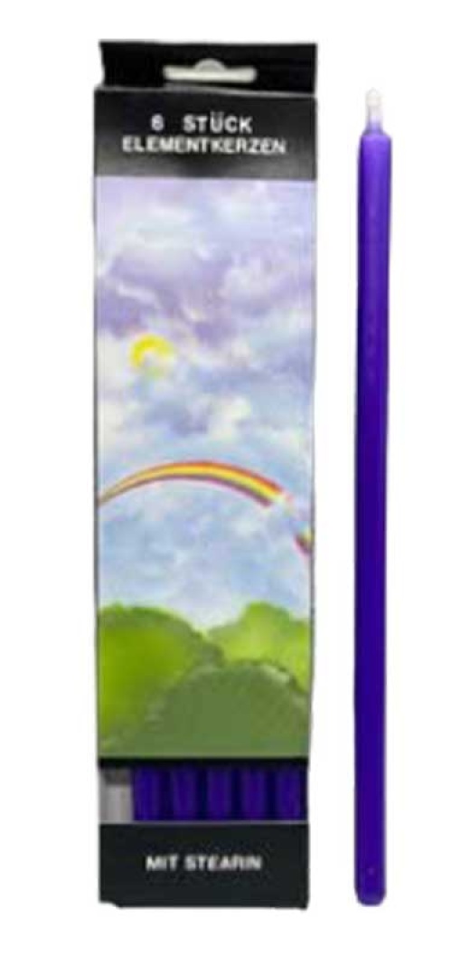 10" Purple Chime Candle 6 Pack - Perfect Ambiance for Any Occasion