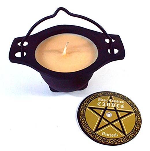 Patchouli Candle In Cauldron - Add a Touch of Magic to Your Space